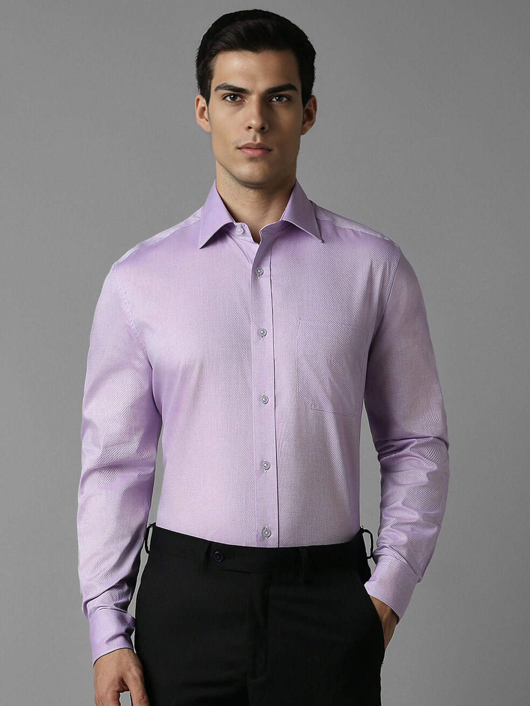 

Louis Philippe Men Opaque Formal Shirt, Purple