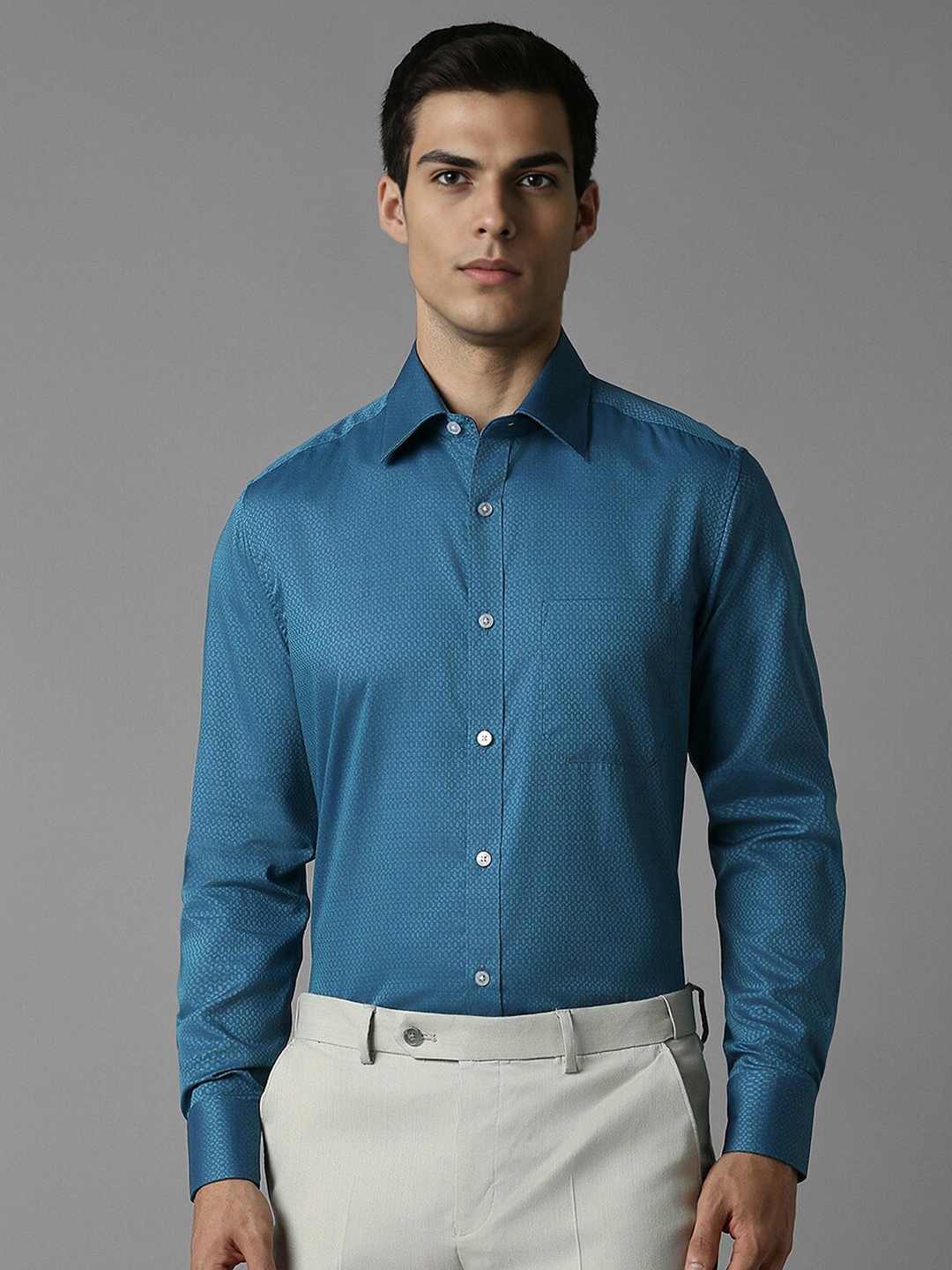 

Louis Philippe Men Opaque Formal Shirt, Blue