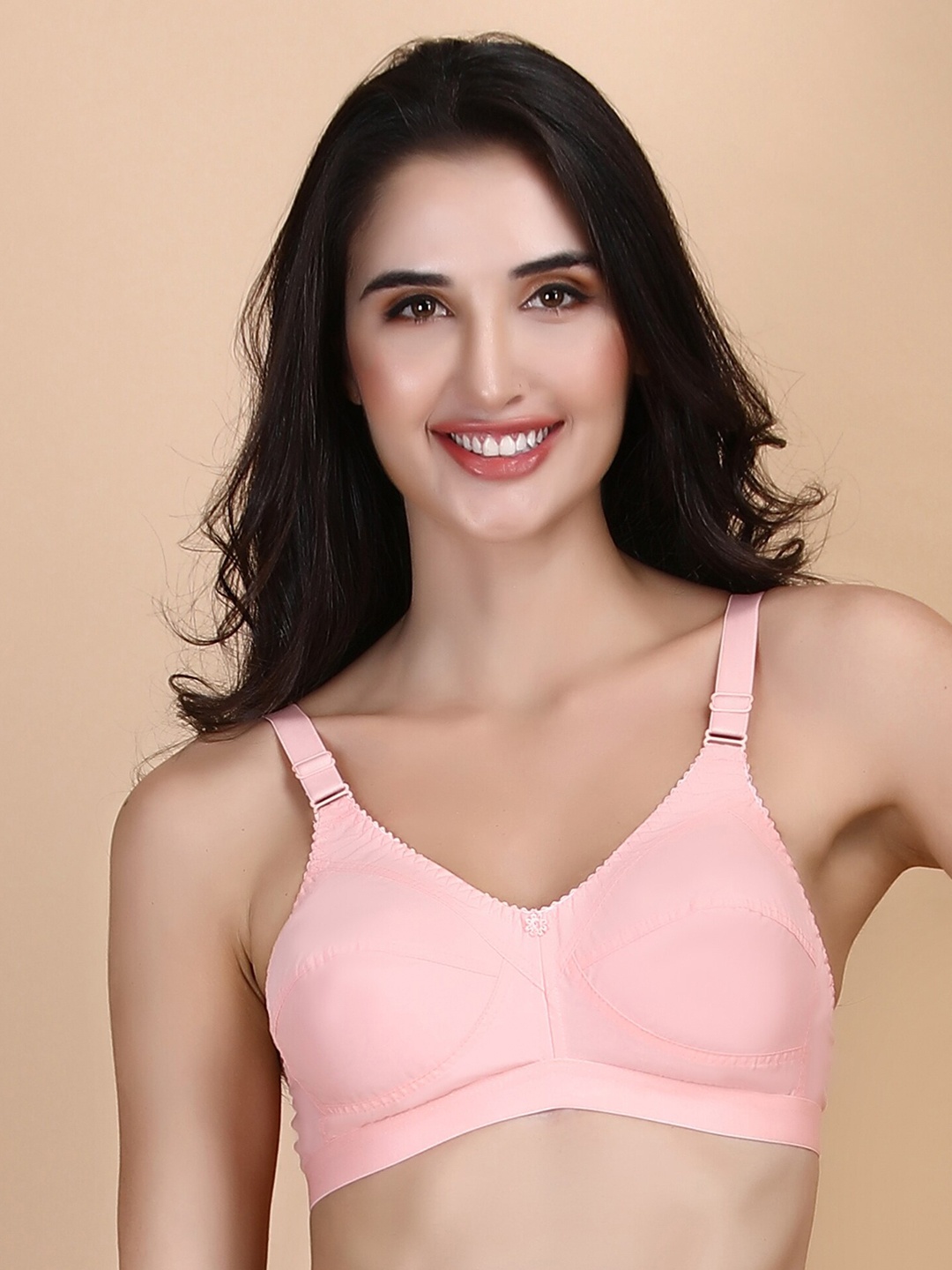 

Hill Islands Plus Size Non-Padded Everyday Bra, Peach