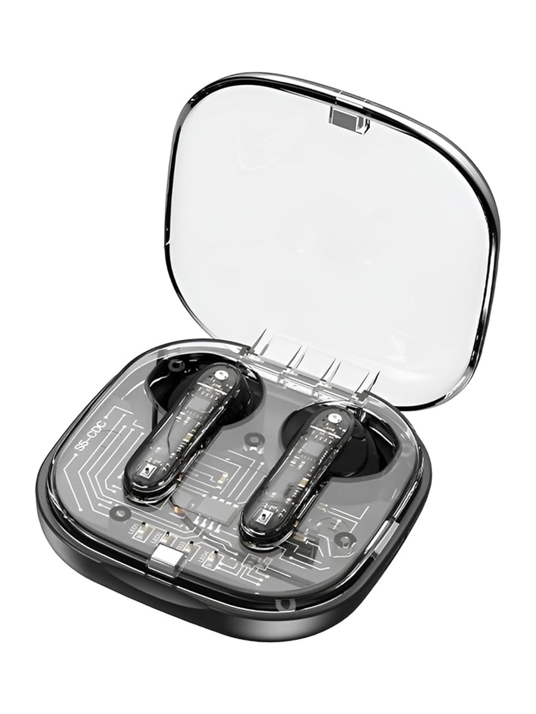 

EYNK Wireless Earbuds with Transparent Design Headphones, Black