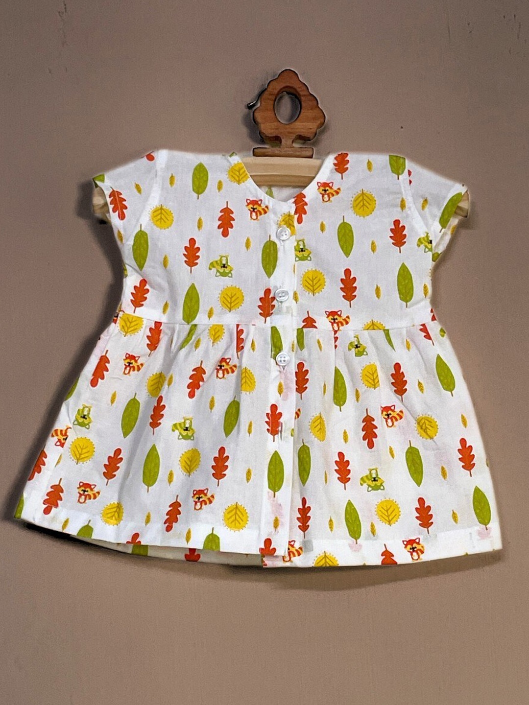 

BAESD Print A-Line Dress, Off white