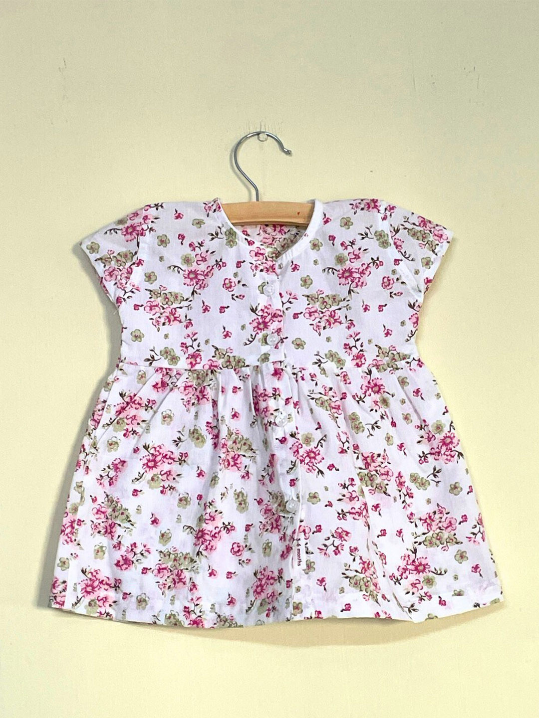 

BAESD Floral Print Cold-Shoulder Peplum Dress, White