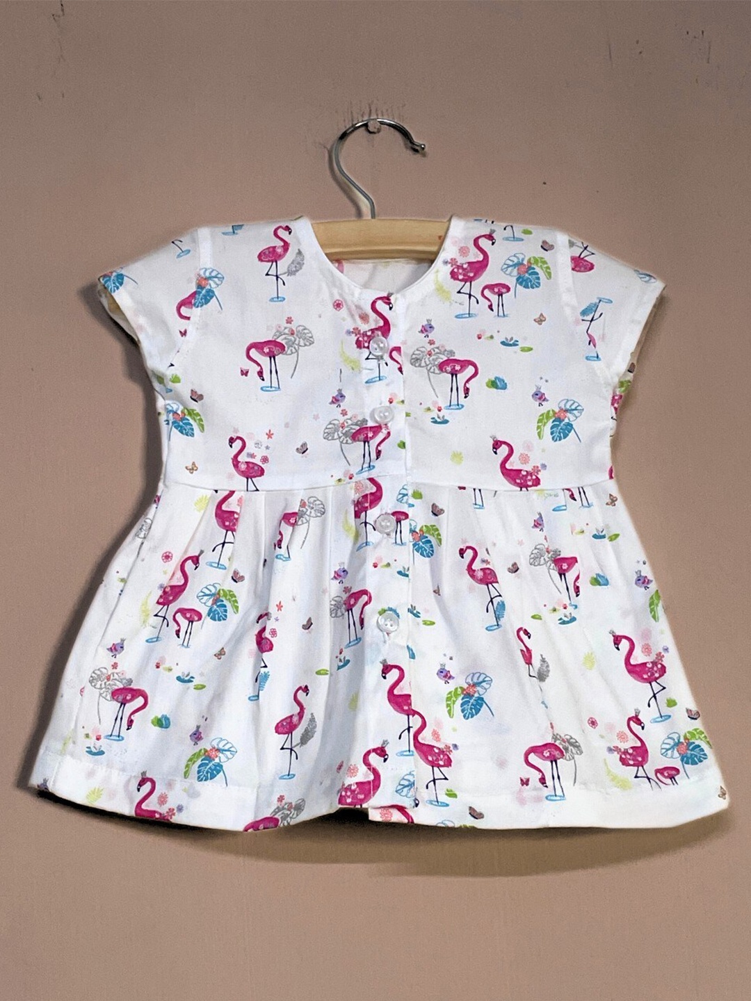 

BAESD Floral Print Peplum Dress, White