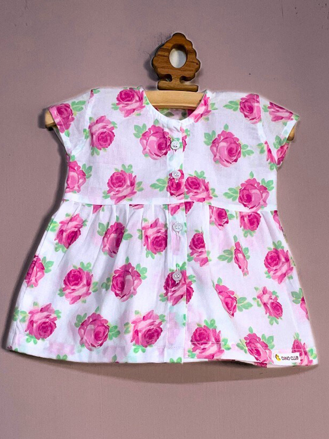 

BAESD Floral Print Peplum Dress, White