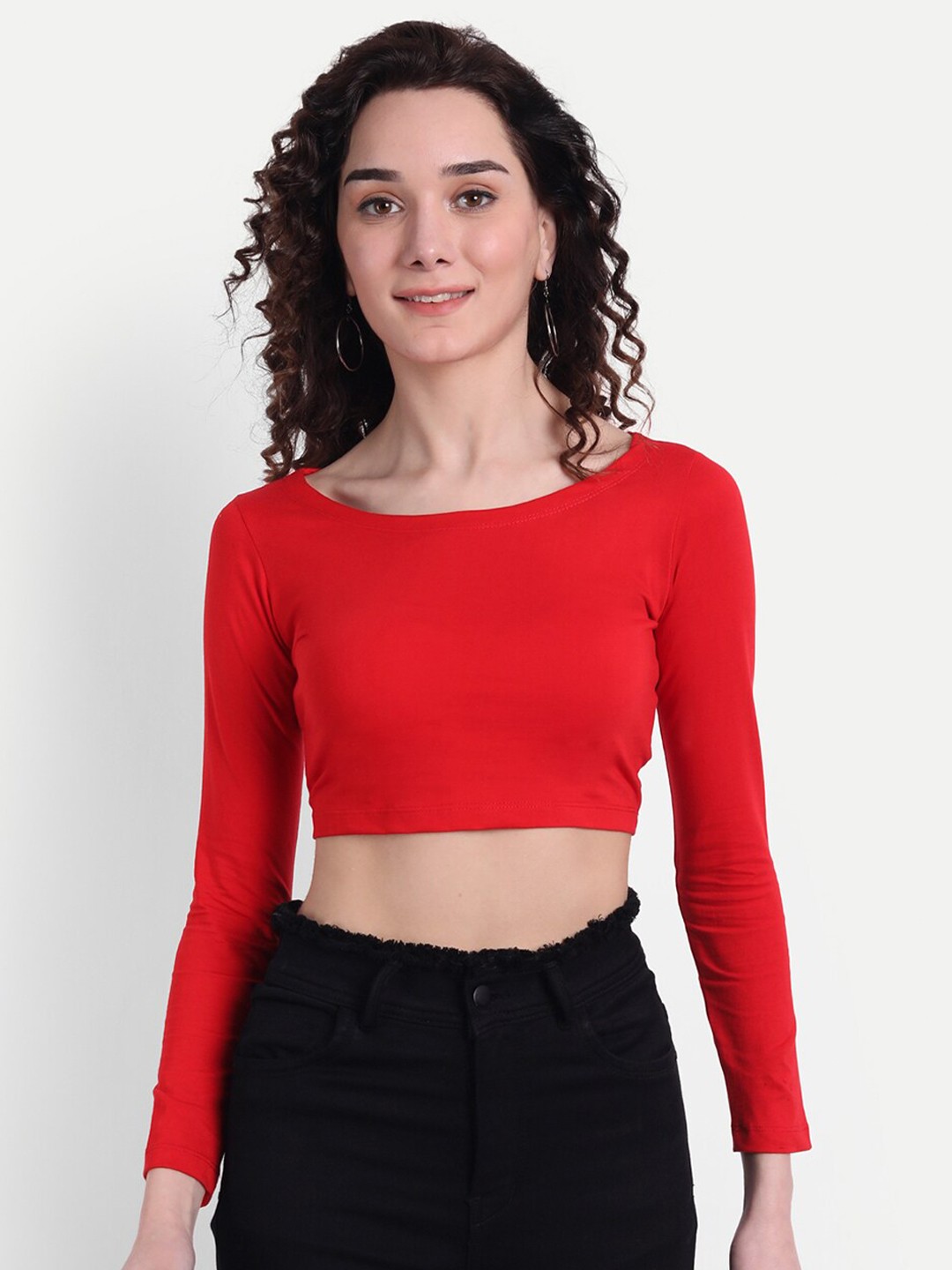 

COLOR CAPITAL Crop Top, Red