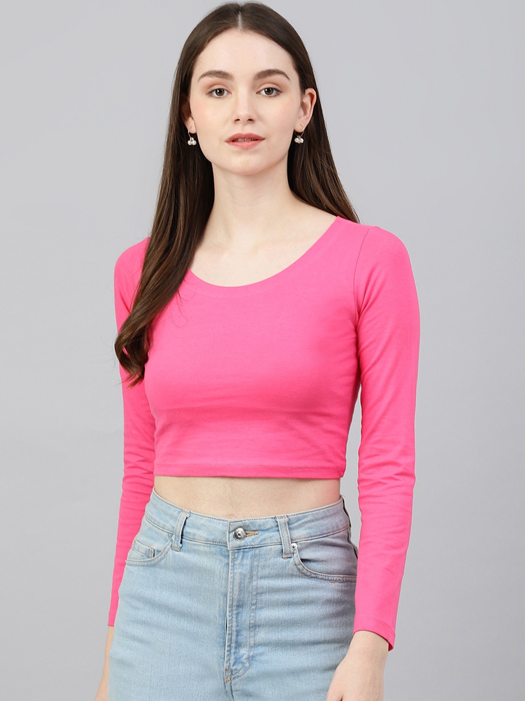 

COLOR CAPITAL Crop Top, Fuchsia