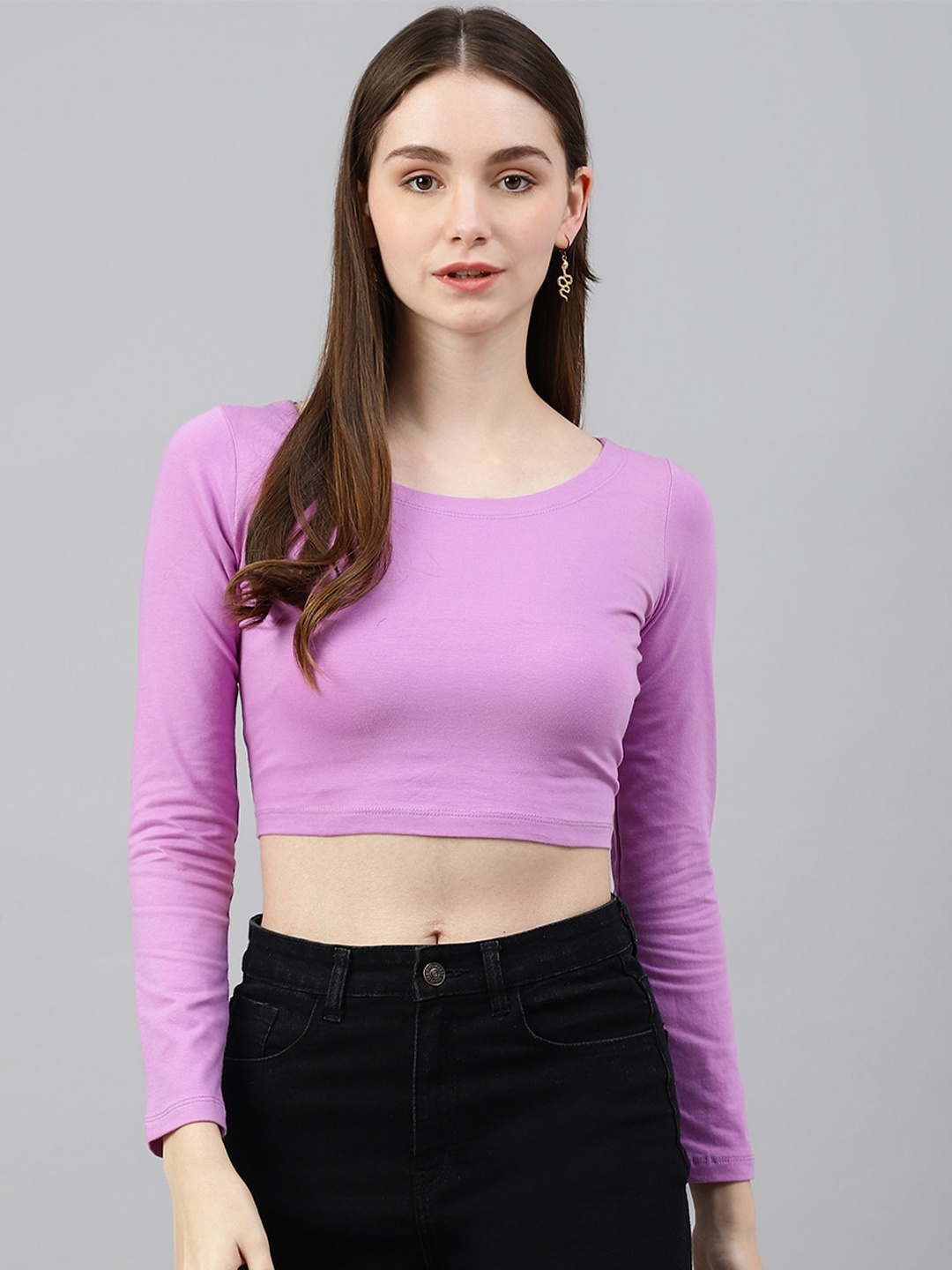 

COLOR CAPITAL Crop Top, Lavender