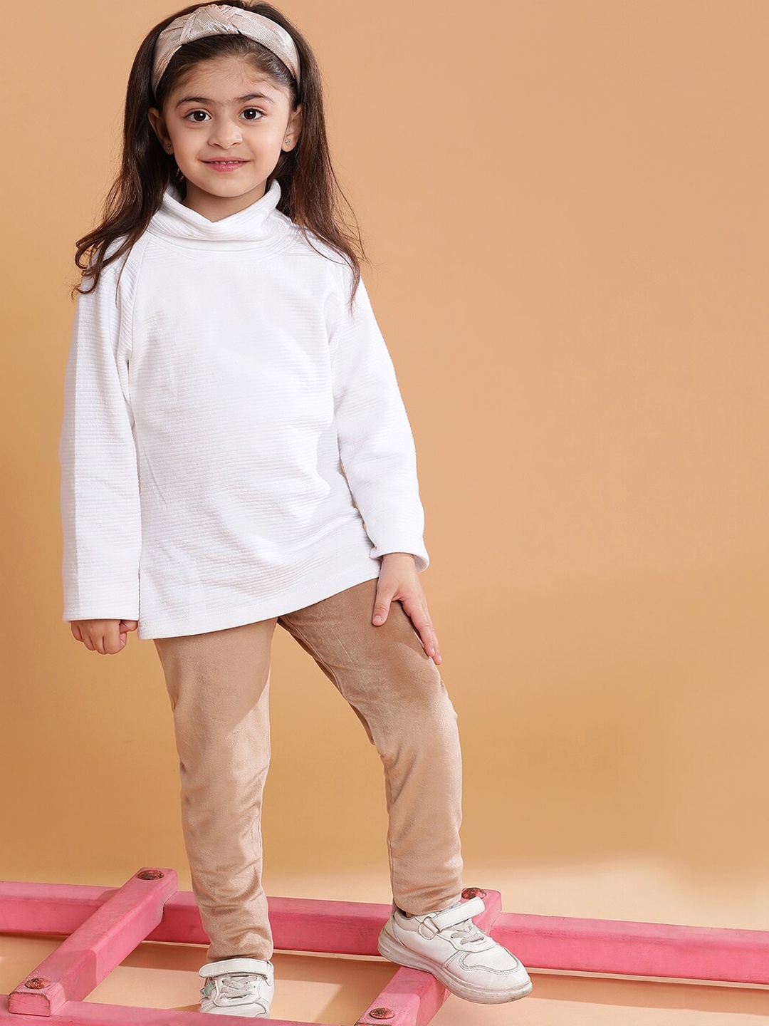 

TALES & STORIES Girls Mid-Rise Treggings, Brown