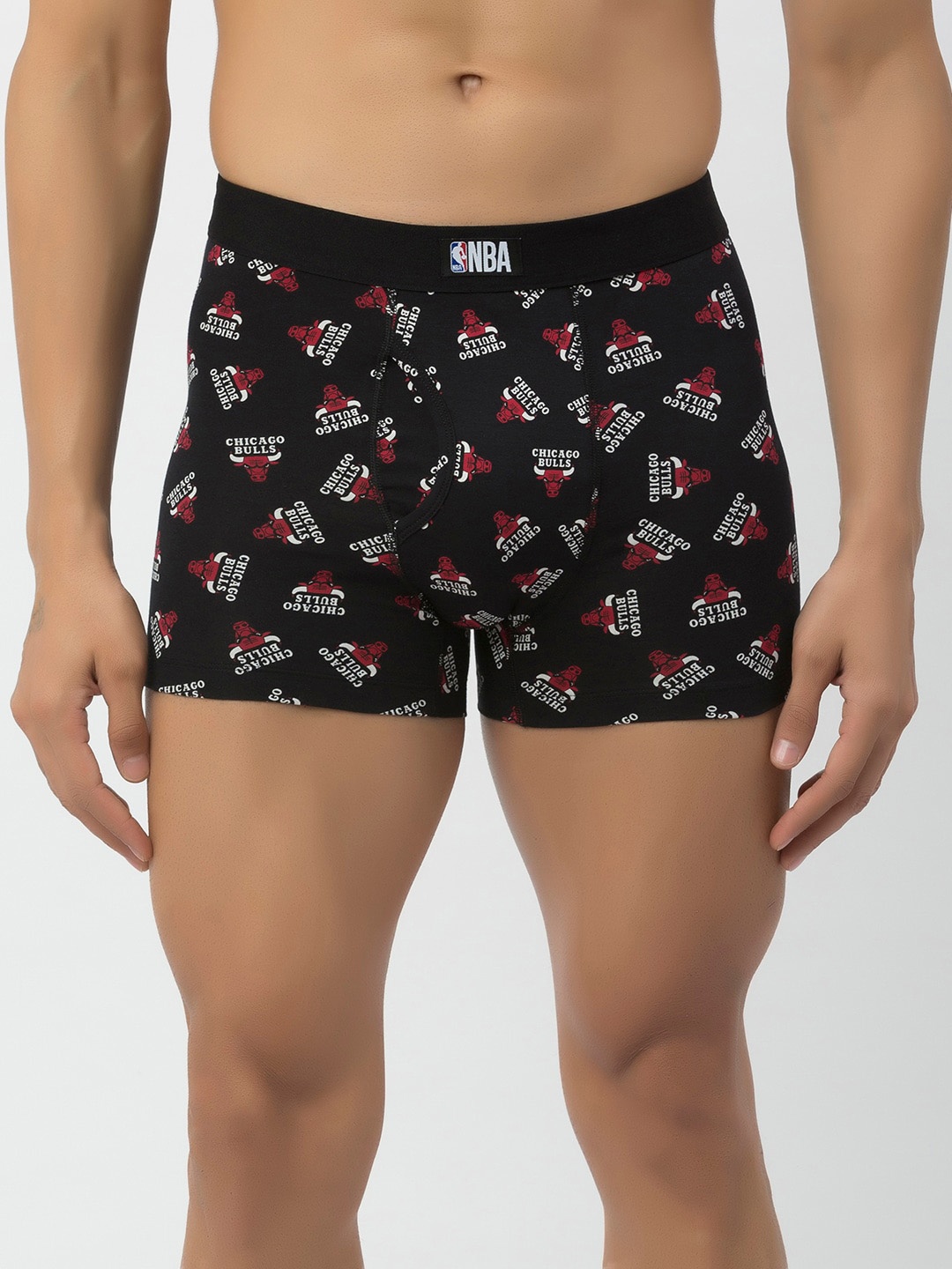 

John Players Printed Mid-Rise Short Trunks JTK020M13S, Black