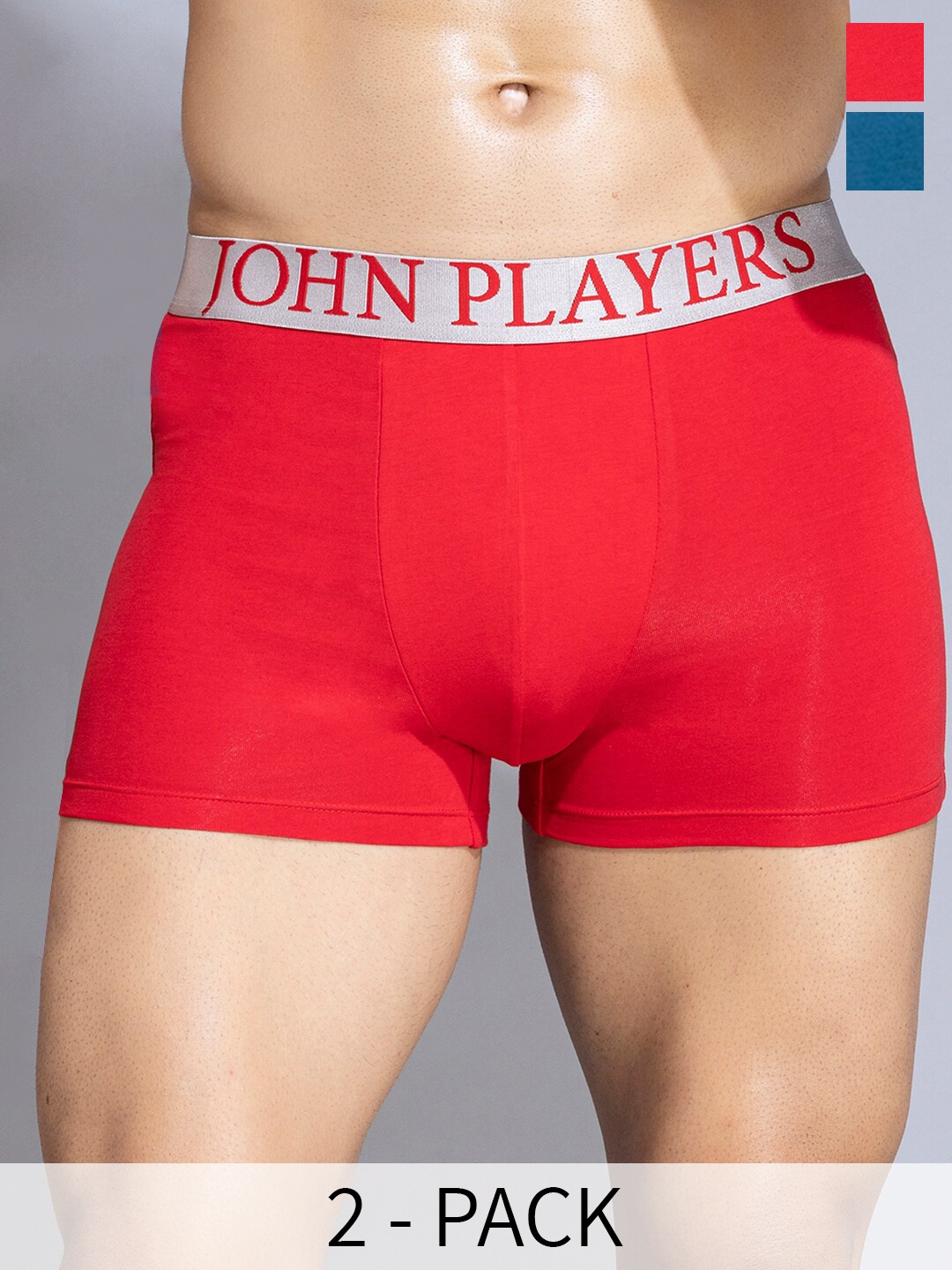 

John Players Pack Of 2 Rash-Free Trunk COMBOJP21S, Red