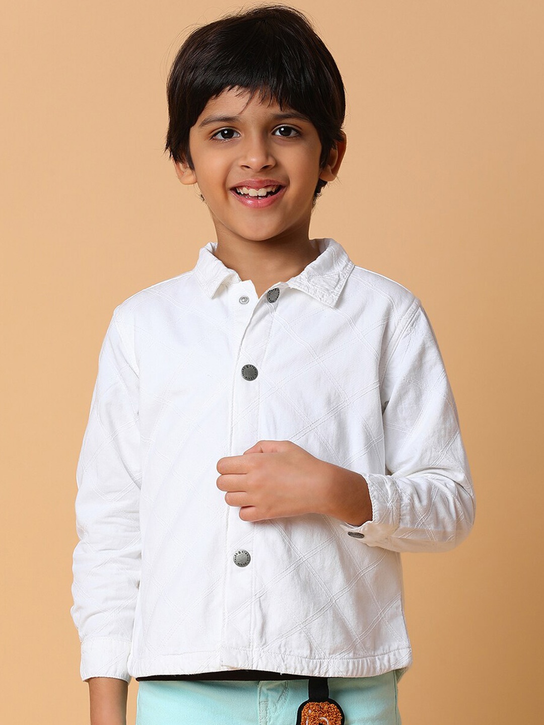 

TALES & STORIES Boys Casual Shirt, White