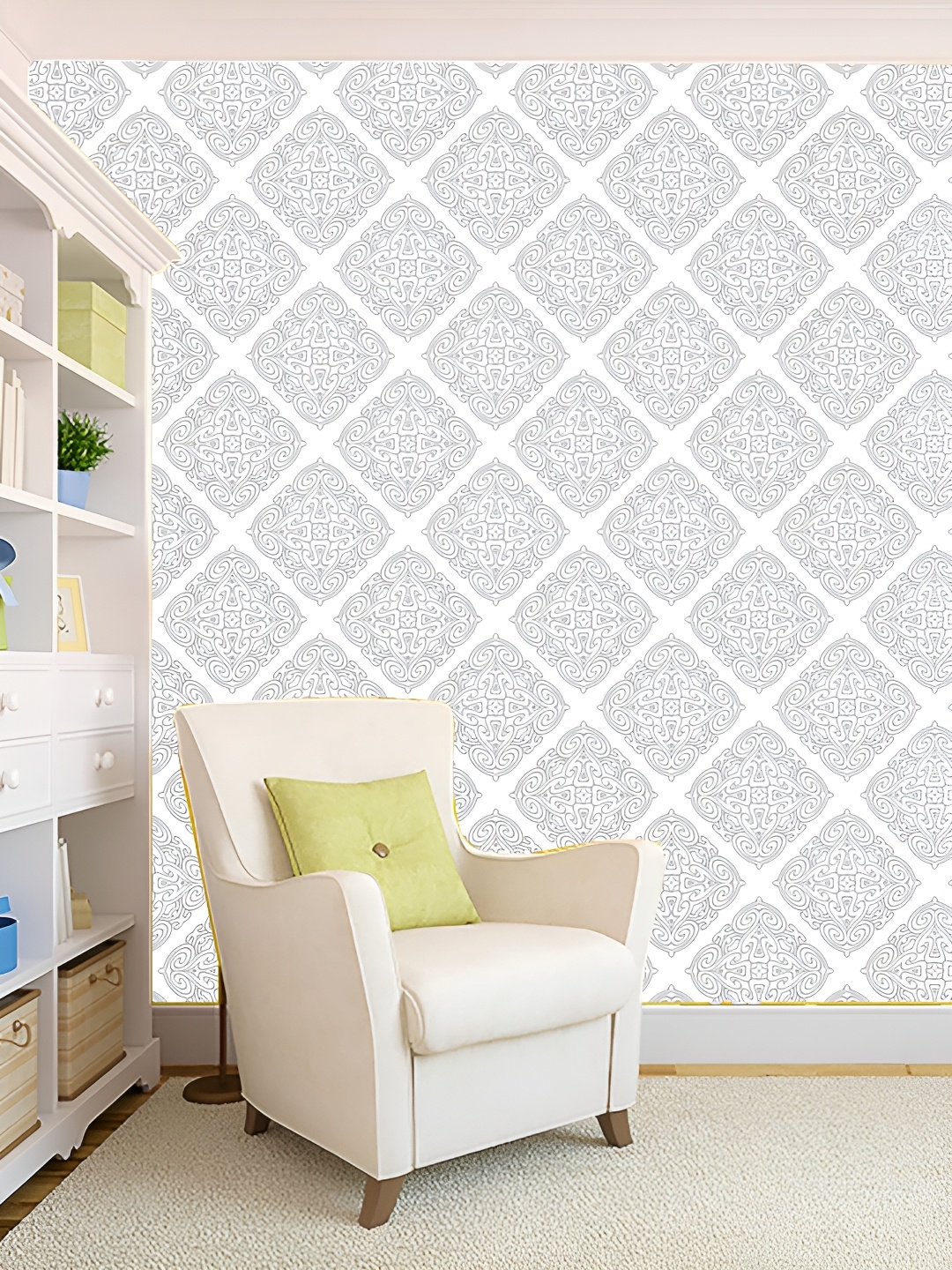 

KSHIRSA Black & White Printed 3D Self Adhesive Wall Sticker