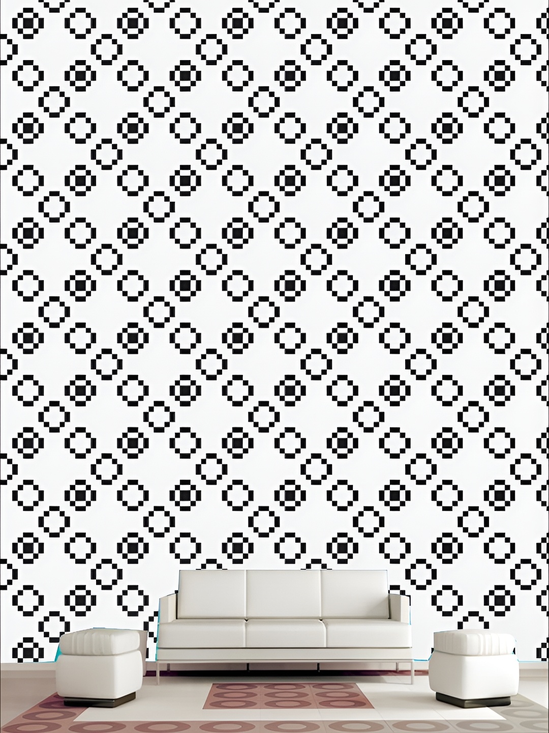 

KSHIRSA Black & White Printed Self-Adhesive Wallpaper
