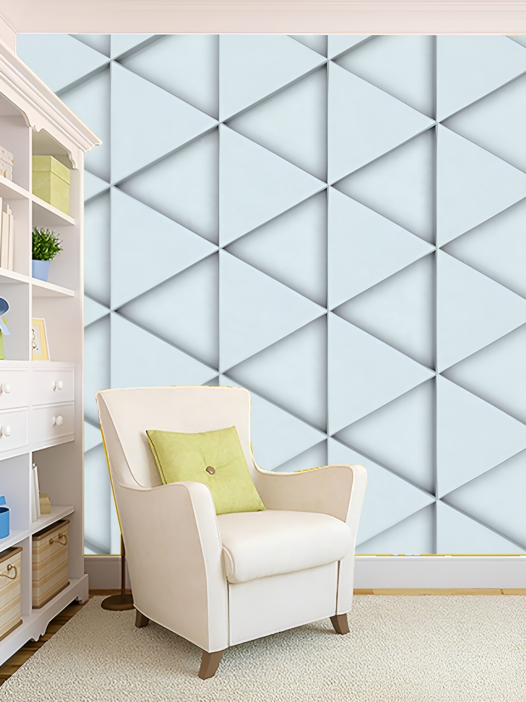 

KSHIRSA Grey 3D Printed Self-Adhesive Wallpaper