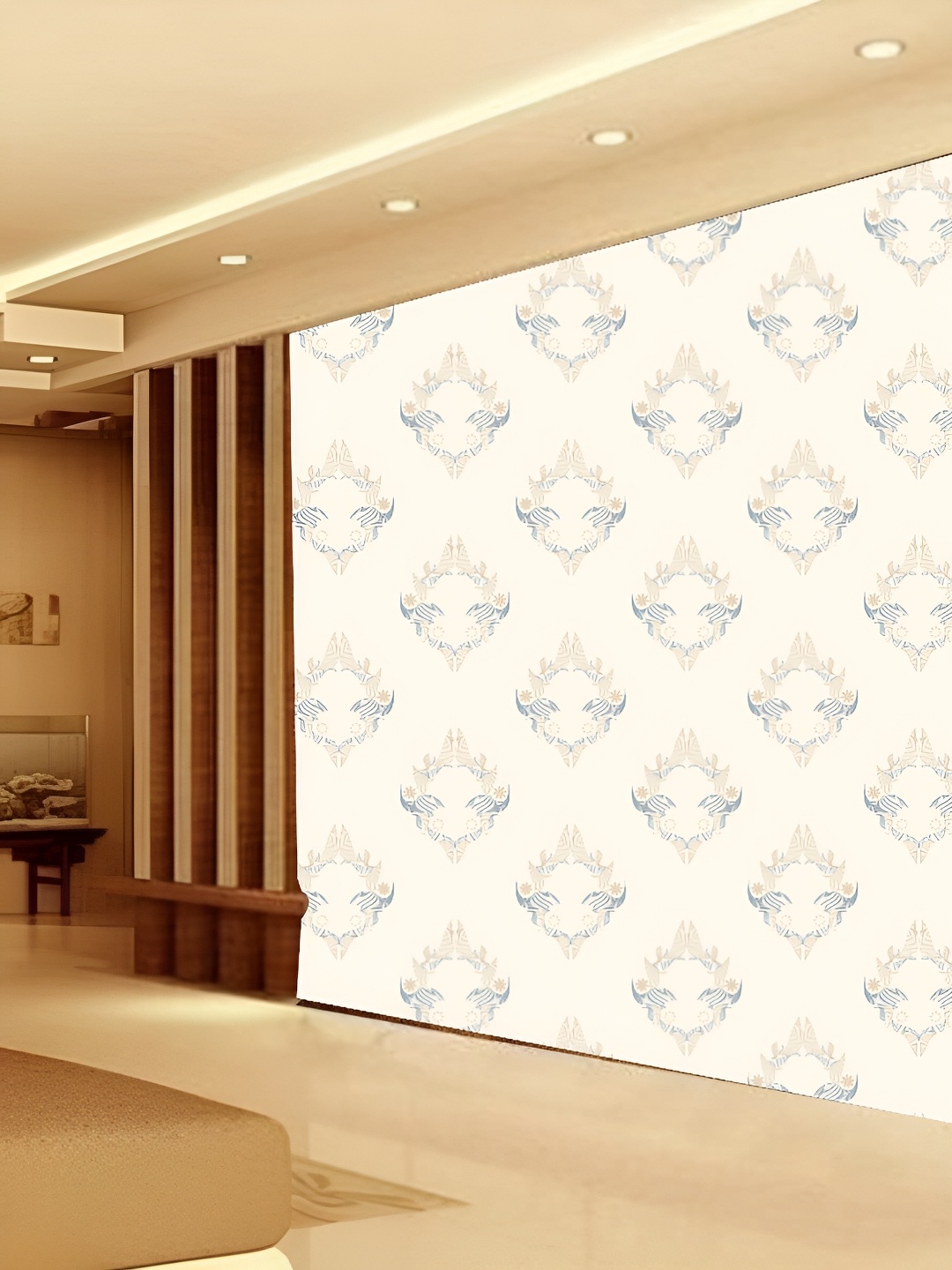 

KSHIRSA Off-White Abstract Printed Self-Adhesive Wallpaper