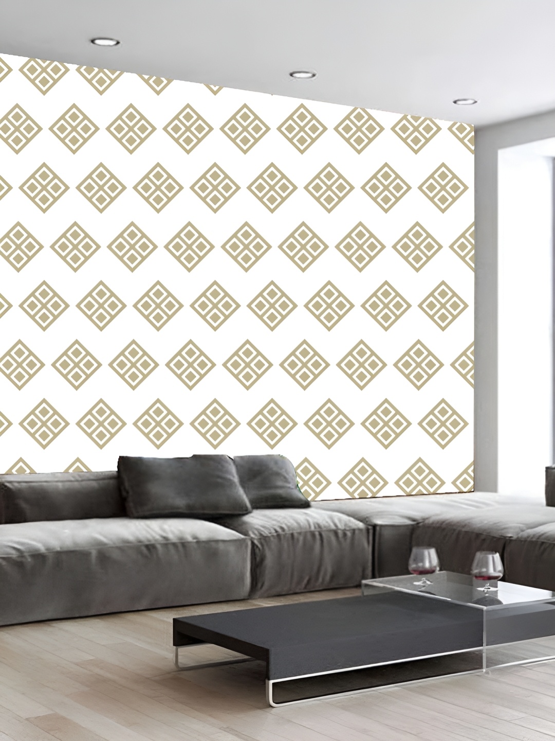 

KSHIRSA White Printed Self-Adhesive Wallpaper