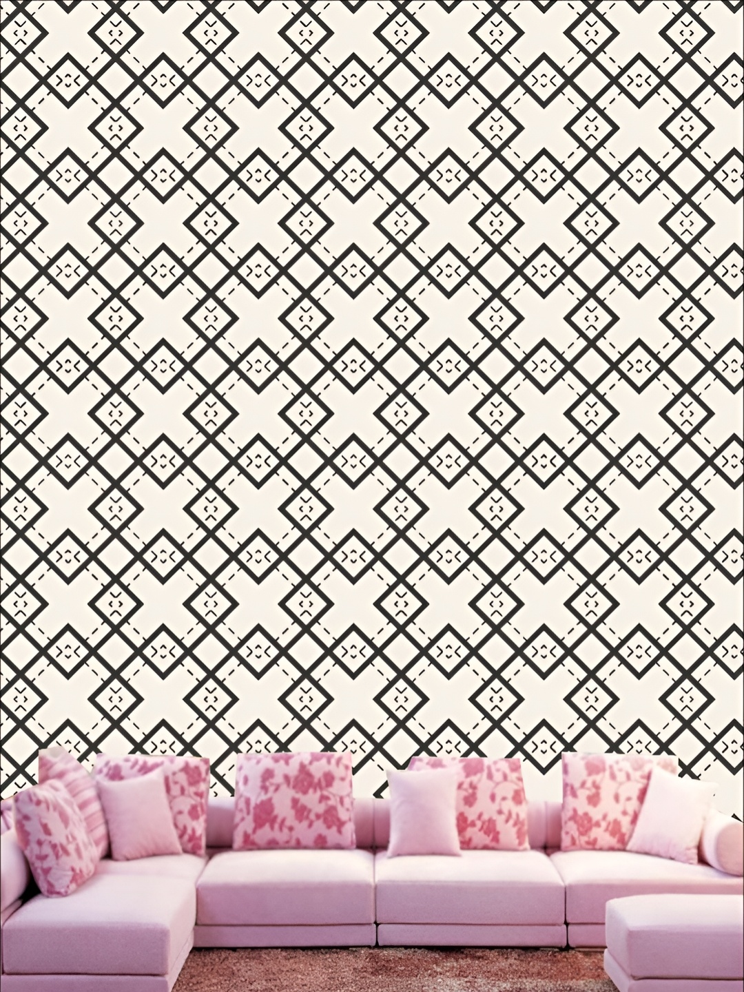 

KSHIRSA White & Black Printed Self-Adhesive Wallpaper