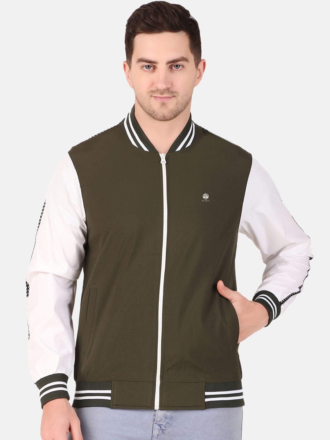 

WELL QUALITY Windcheater Dry Fit Training or Gym Windcheater Jacket, Olive