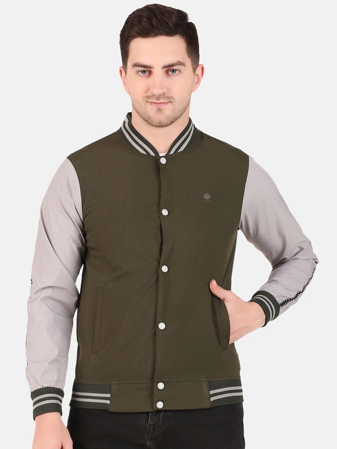 

WELL QUALITY Windcheater Lightweight Dry Fit Sporty Jacket, Olive