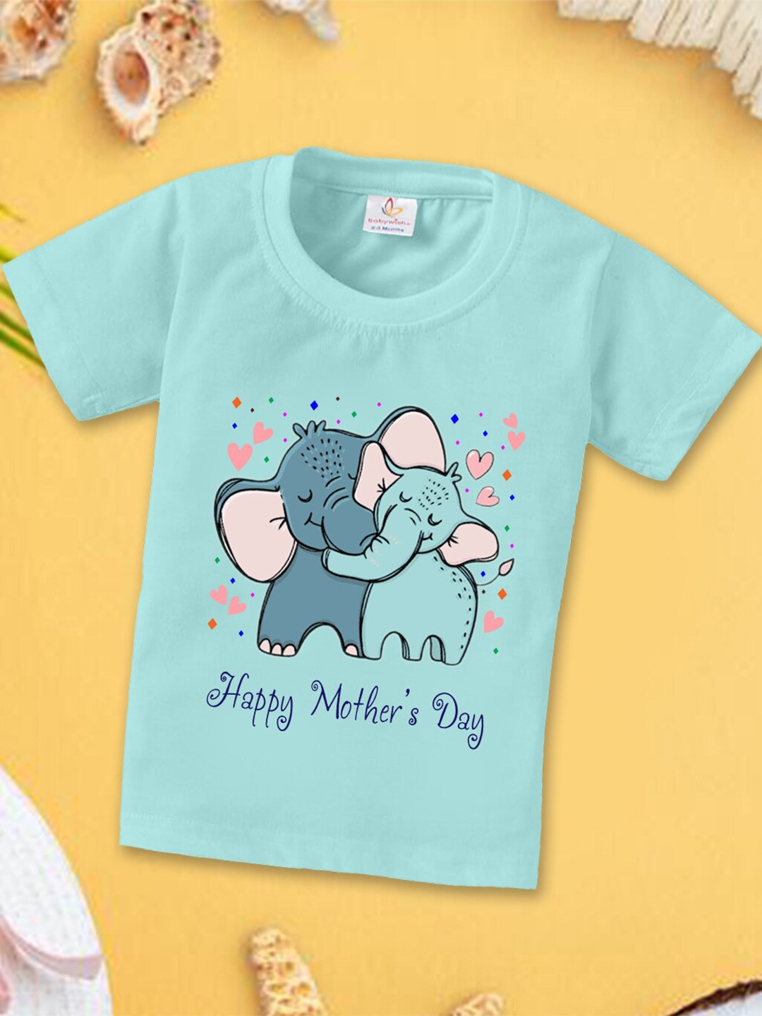 

Babywish Kids Printed Applique T-shirt, Sea green