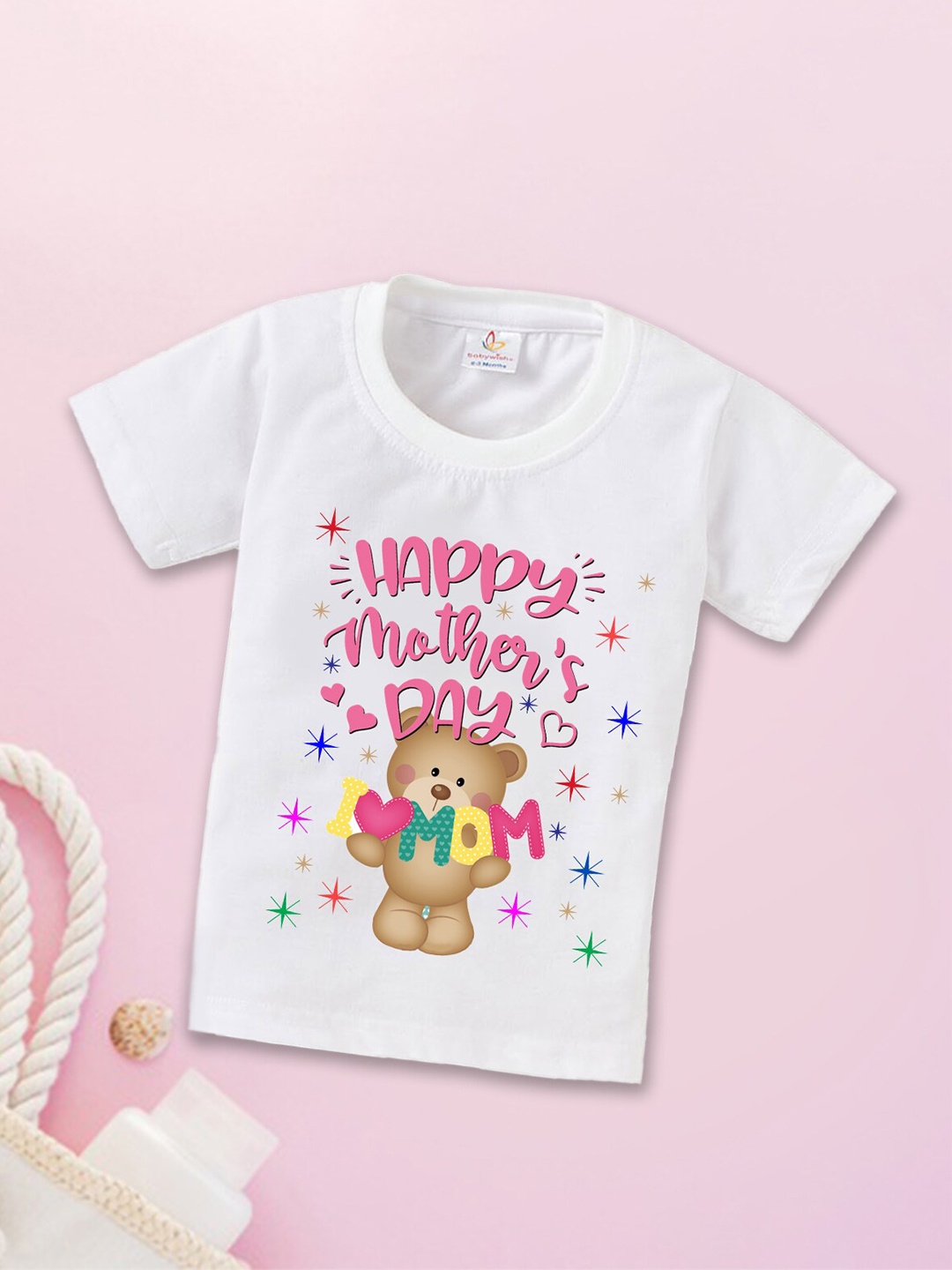 

Babywish Kids Printed V-Neck T-shirt, White