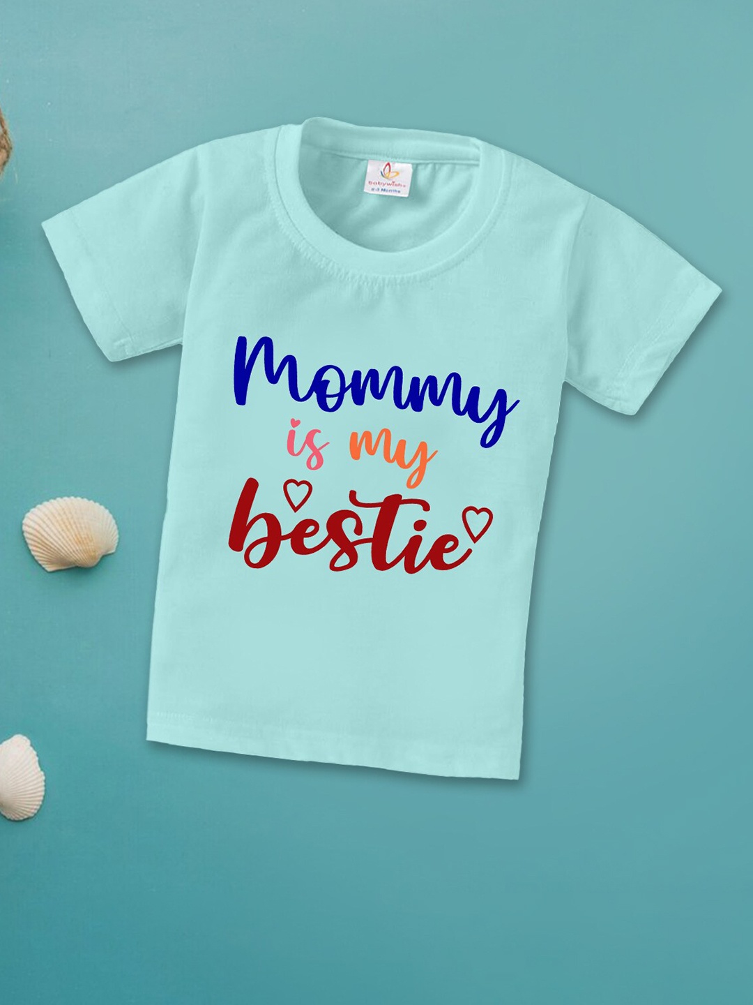 

Babywish Kids Printed Applique T-shirt, Sea green