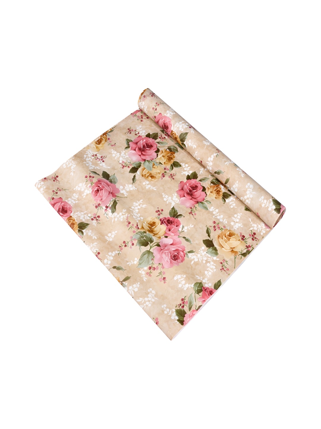 

Kuber Industries Beige & Pink Printed Regular Shelf Liner Organiser