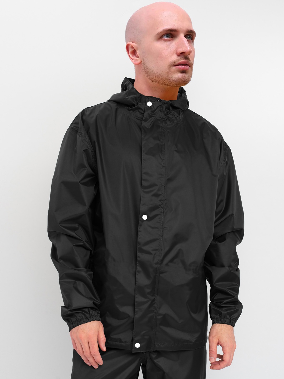 

CAMISON Hooded Rain Jacket, Black