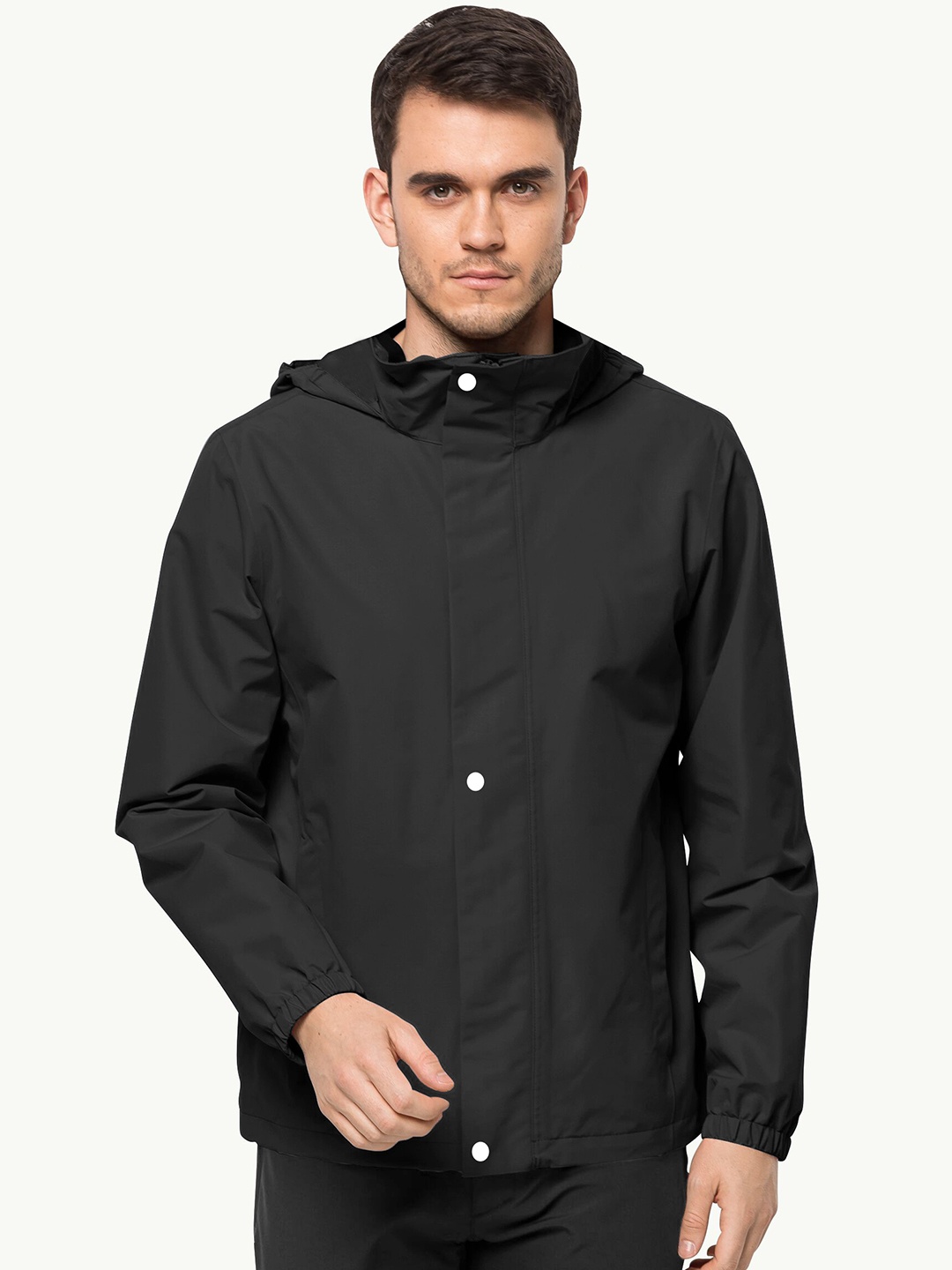 

CAMISON Hooded Rain Jacket, Black