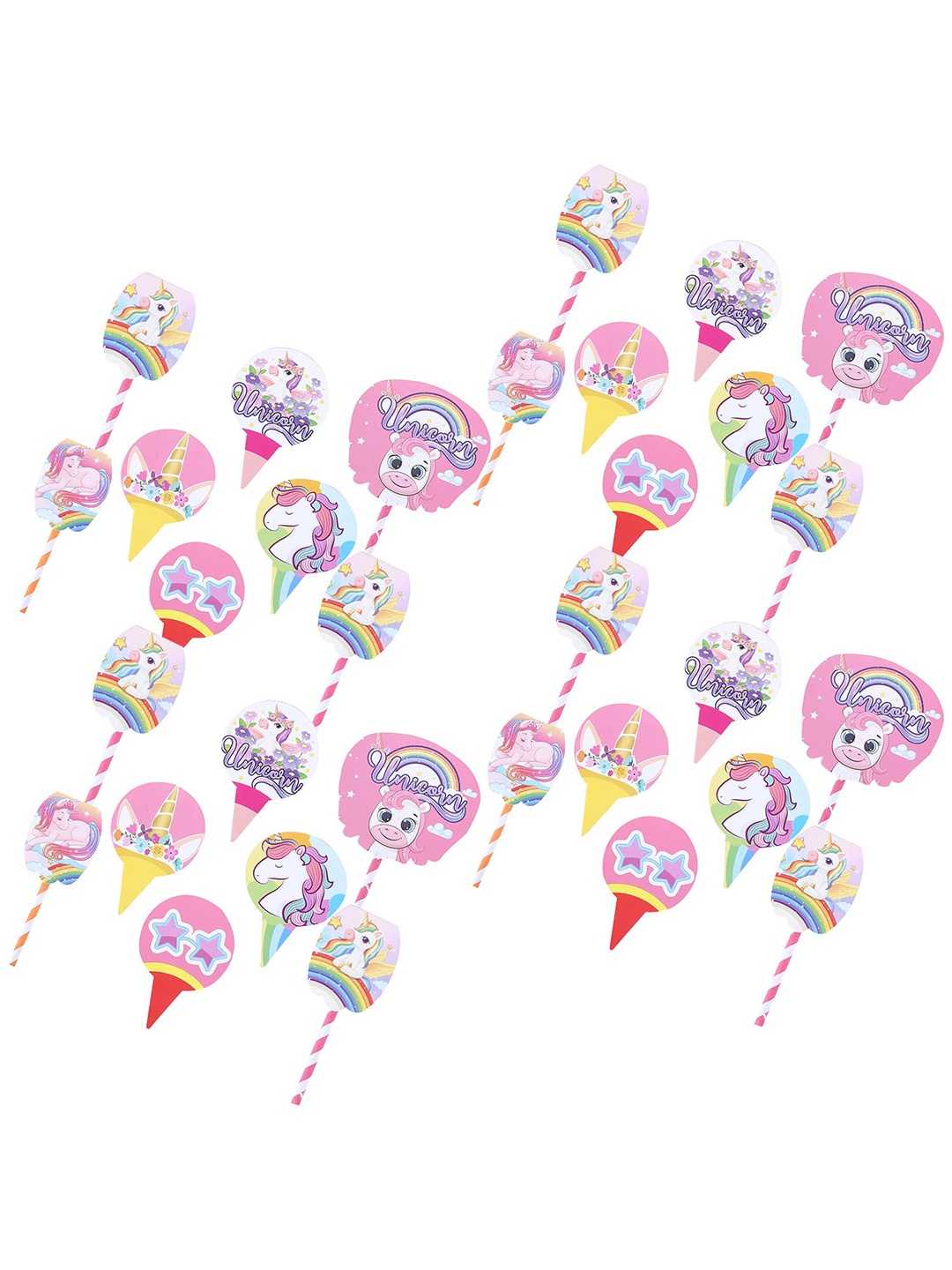 

Kuber Industries 98-Pcs Pink Cupcake Toppers