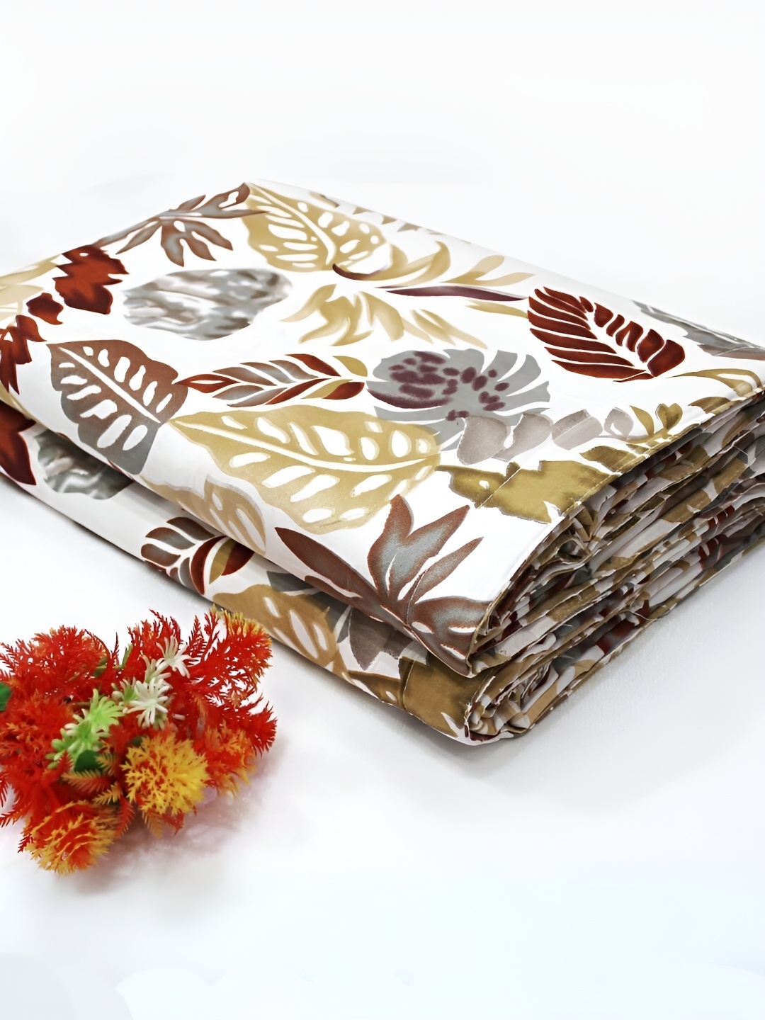 

Aurave White & Beige Floral Mild Winter 150 GSM Single Bed Dohar