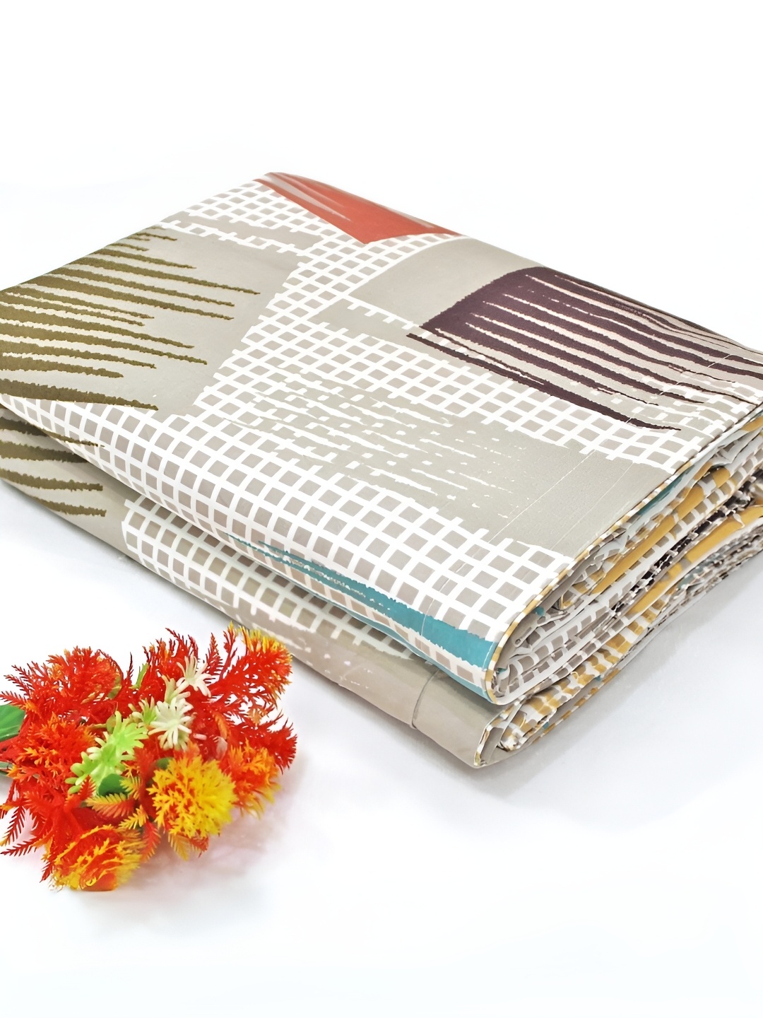 

Aurave Grey & White Geometric Mild Winter 150 GSM Single Bed Dohar