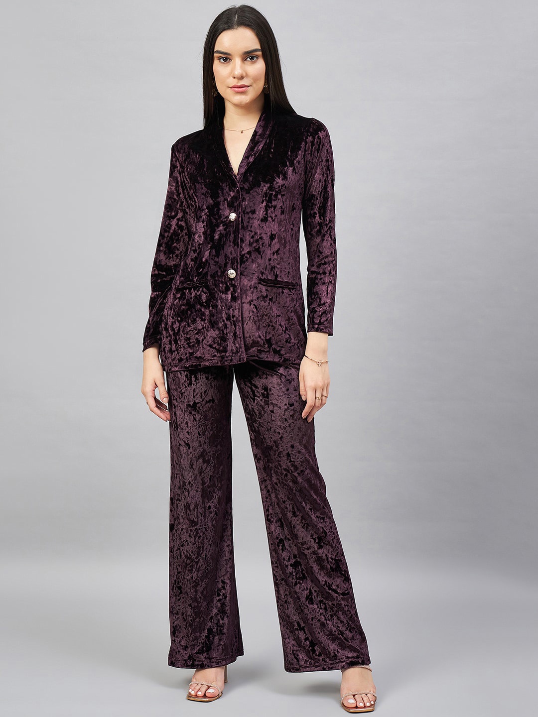 

Orchid Blues Blazer With Trousers Co-Ords, Burgundy