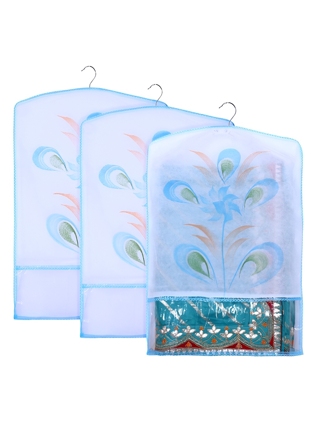 

Kuber Industries Blue 3 Pieces Regular Multi-Utility Organisers