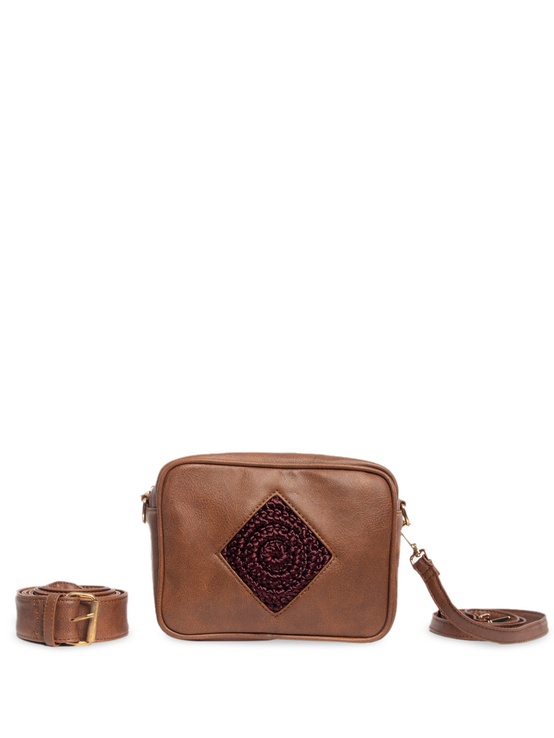 

WABASTA Textured Structured Sling & Fanny Bag, Brown