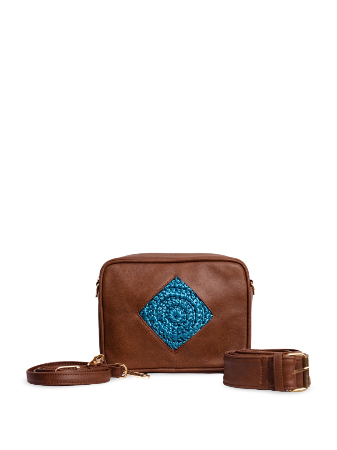 

WABASTA Textured Structured Sling & Fanny Bag, Brown