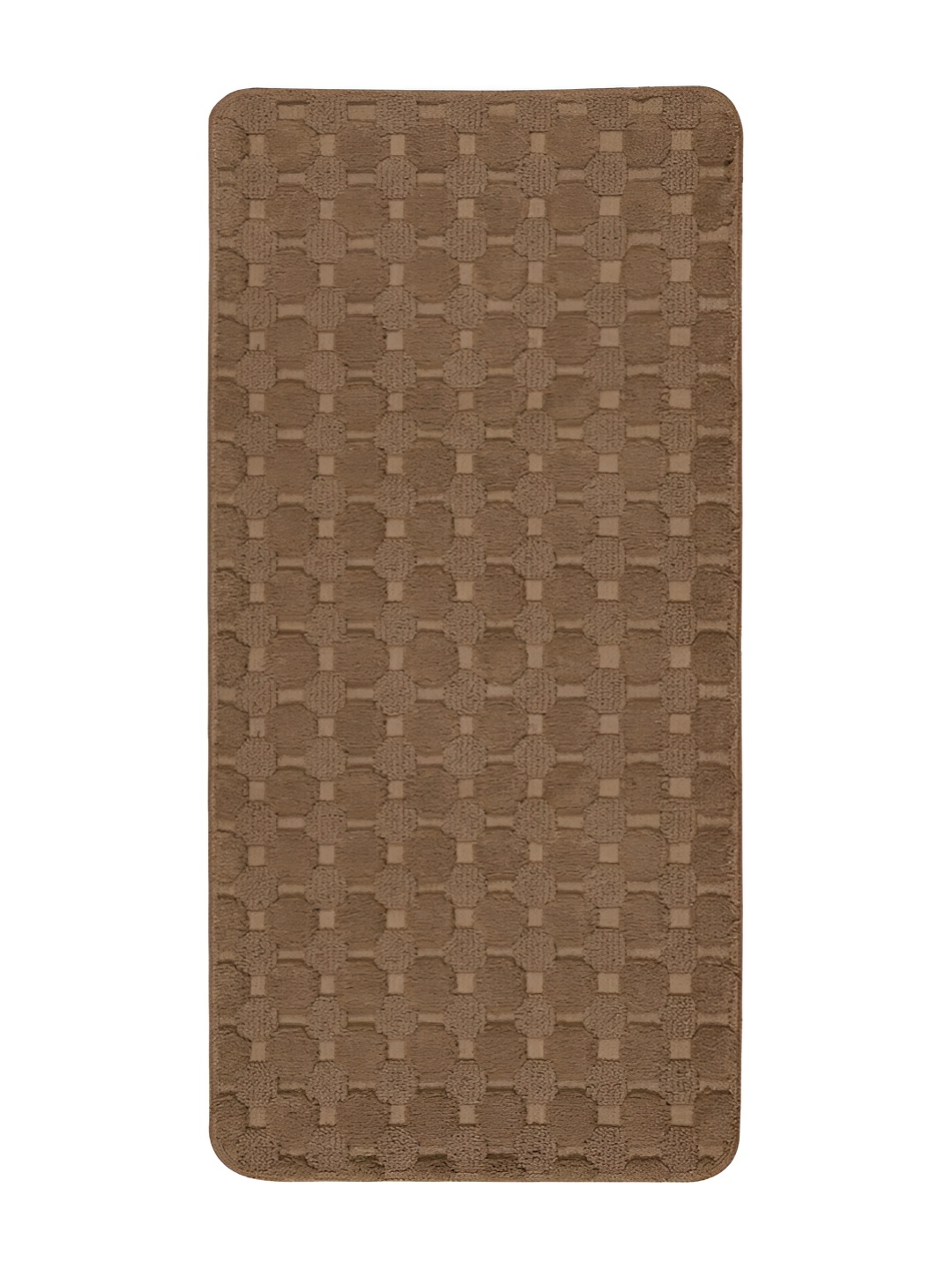 

Saral Home YANO Brown Textured Anti Skid Rectangle Floor Runner