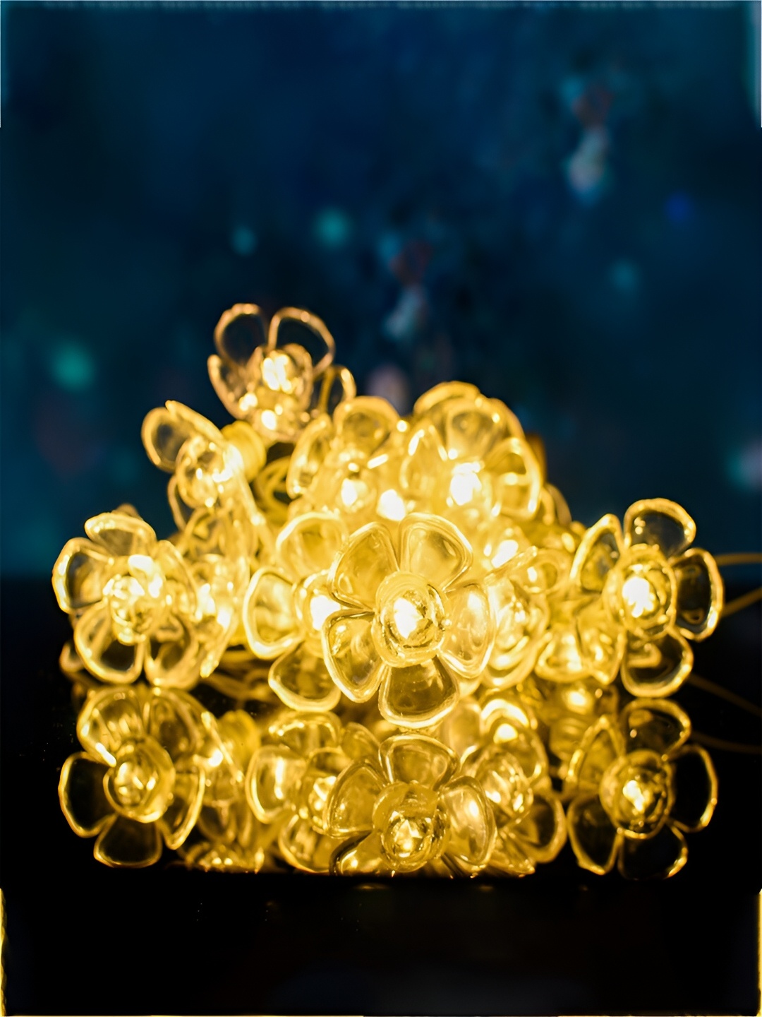 

Kuber Industries White 14 Flower Fairy String Light