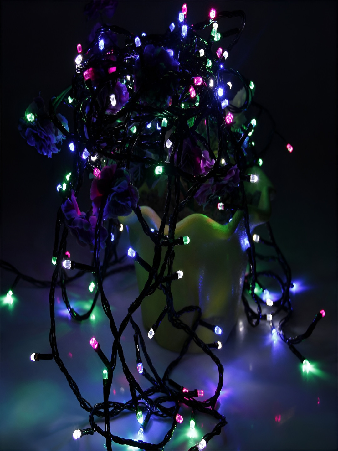 

Kuber Industries 2 Pieces Blue & Pink LED Pixel Diwali String Lights