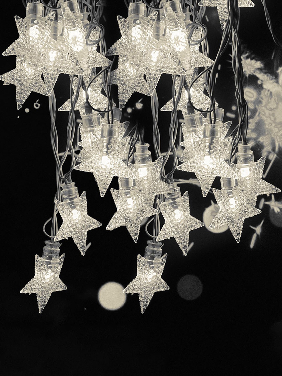 

Kuber Industries White Stars Fairy String Lights