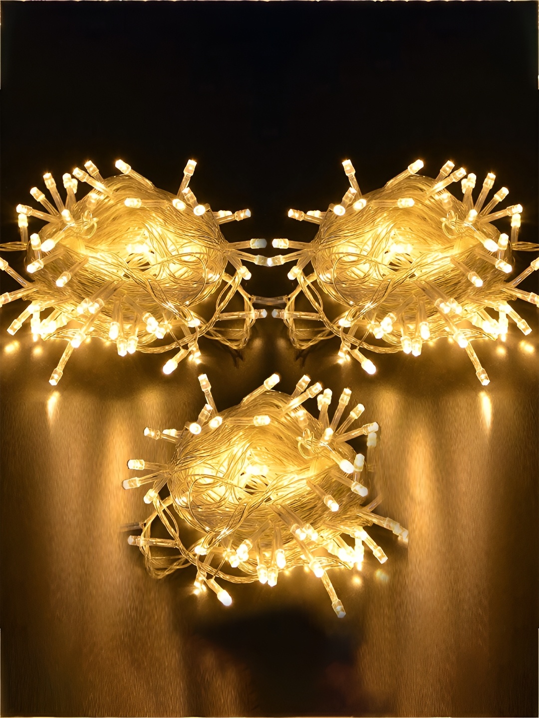 

Kuber Industries 3 Pieces White LED Diwali Rice Serial Bulbs String Lights