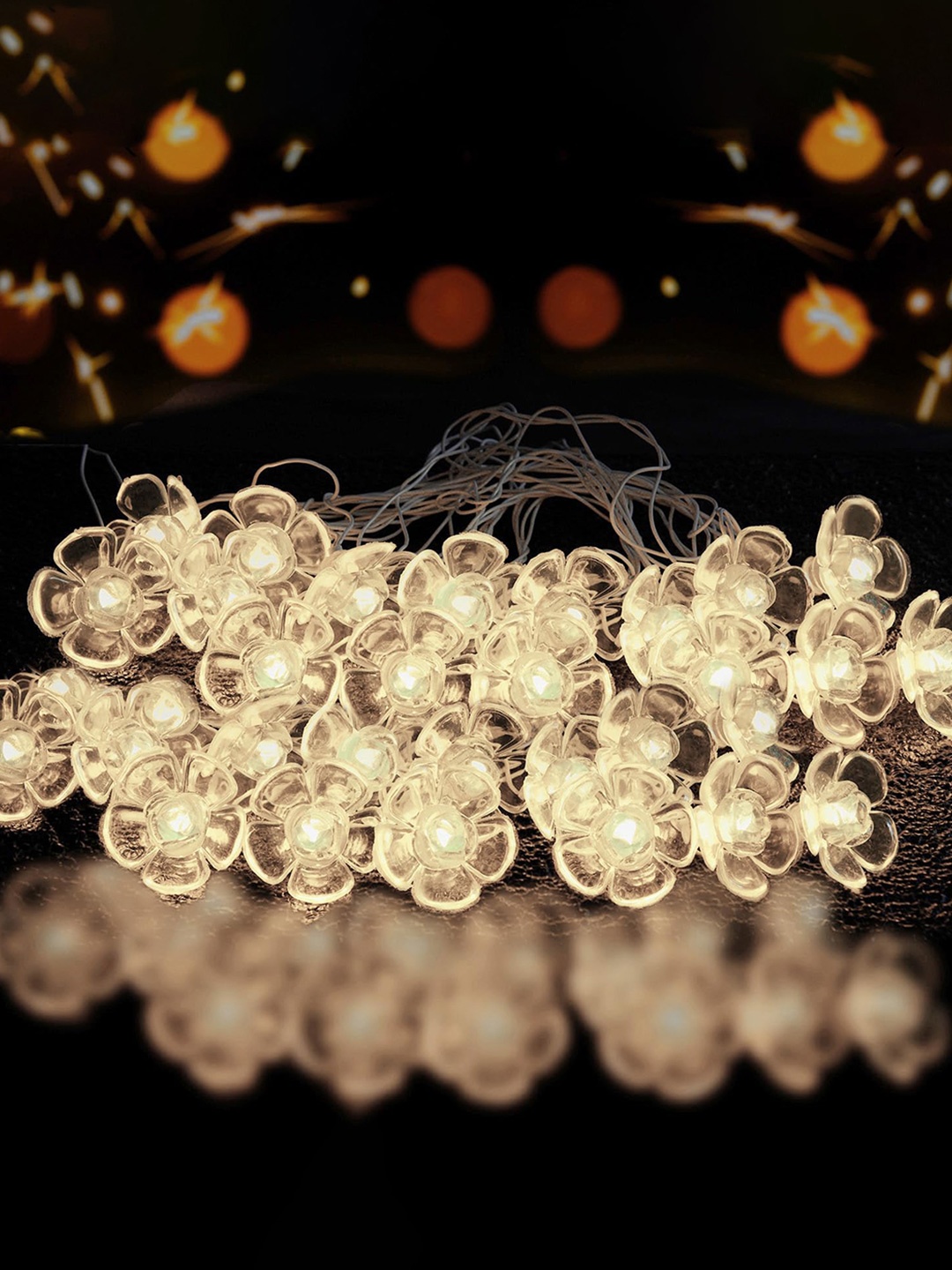 

Kuber Industries White Flower Fairy String Lights