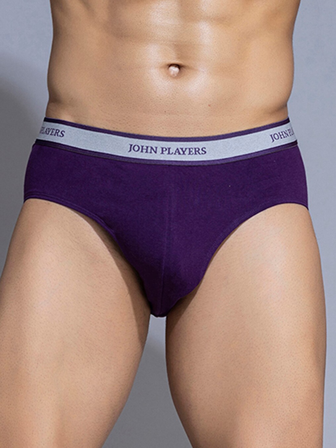 

John Players Men Mid Rise Basic Briefs JBF039M15S, Purple