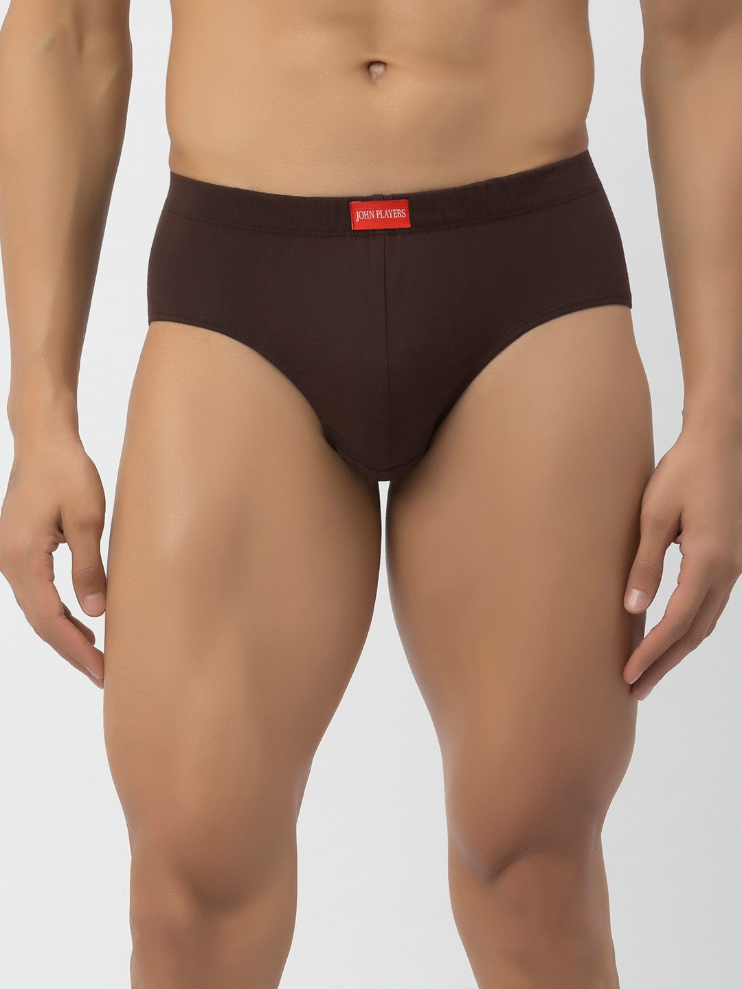 

John Players Men Mid Rise Basic Brief JBF001M06S, Brown