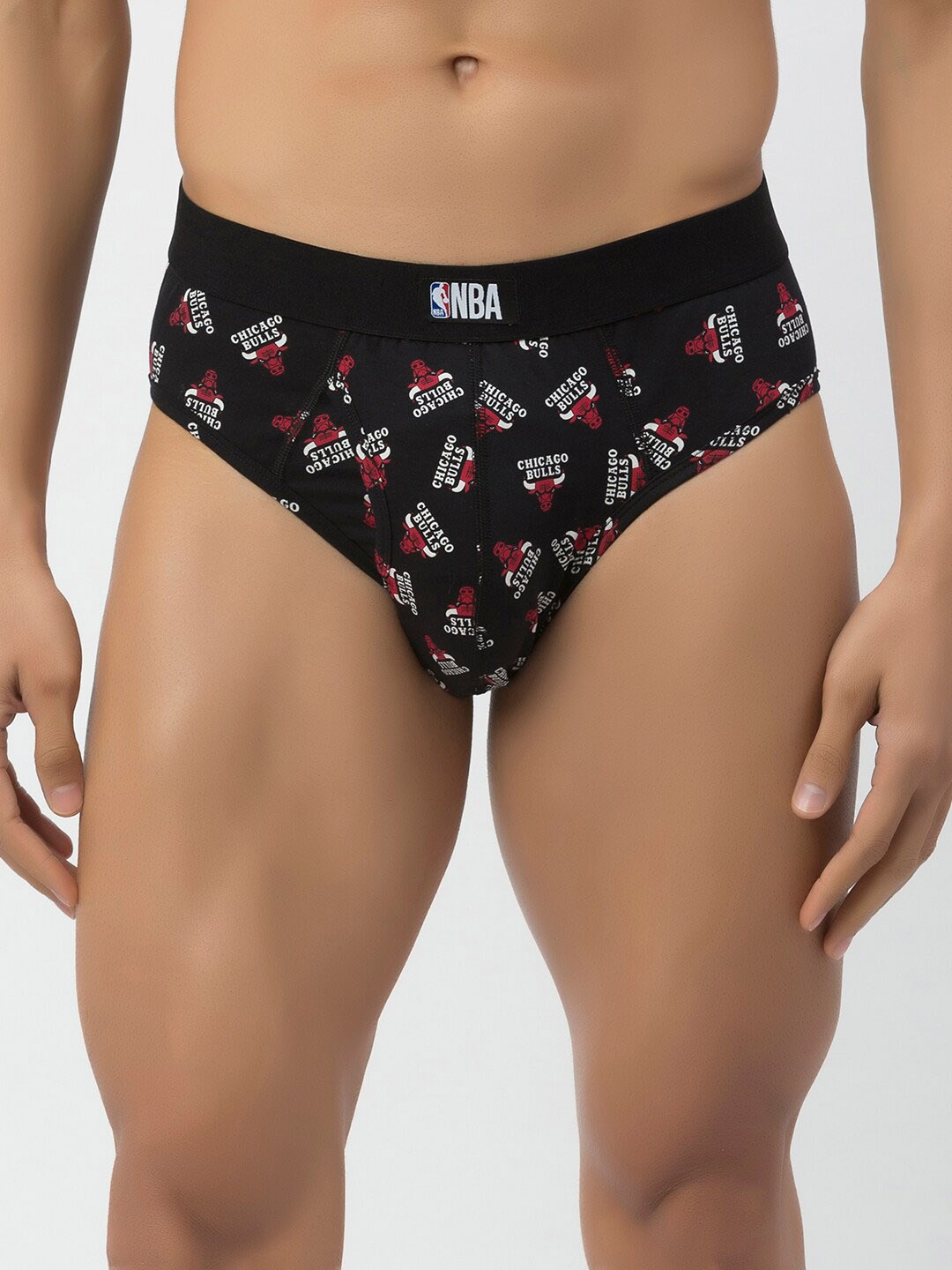 

John Players Printed Cotton Contoured Pouch Basic Briefs JBF019M13S, Black
