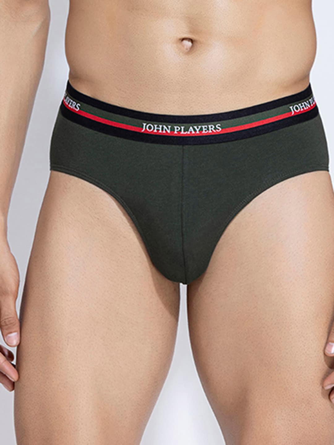 

John Players Contoured Pouch Basic Briefs JBF035M17S, Green