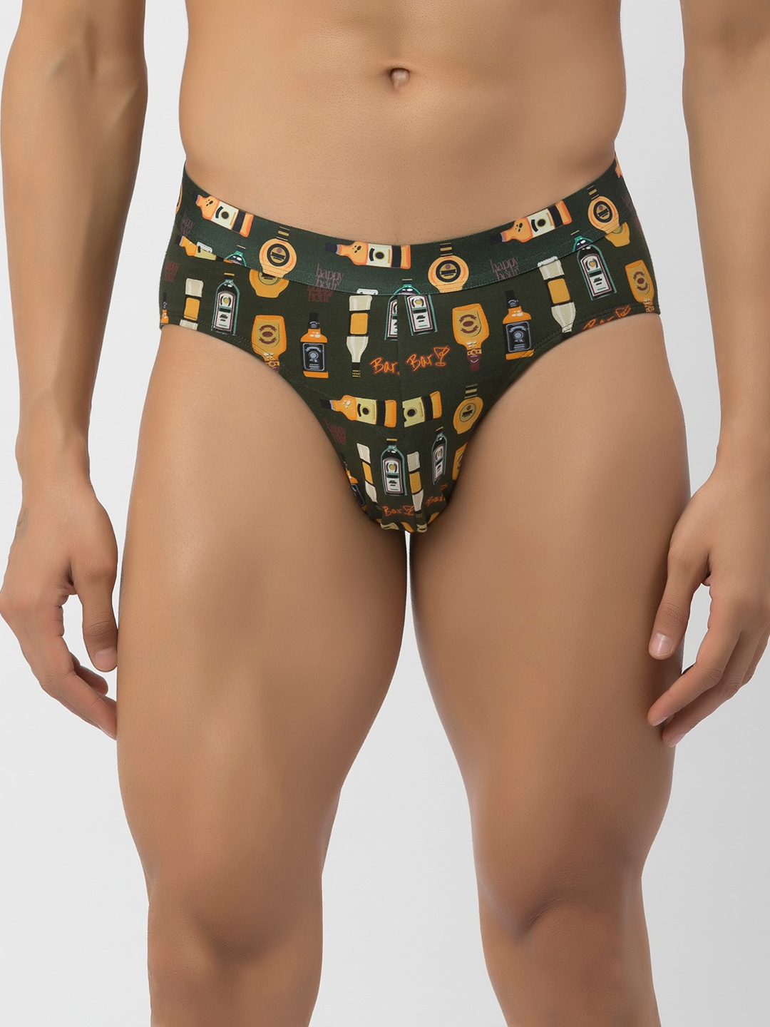 

John Players Men Mid Rise Basic Brief JBF027M17S, Green