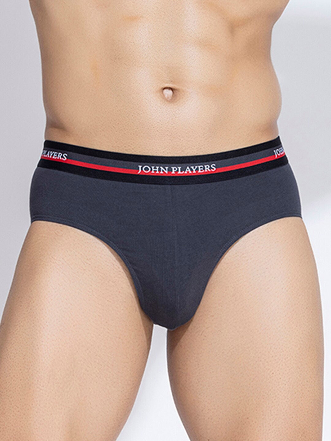 

John Players Contoured Cotton Pouch Basic Briefs JBF035M05S, Grey