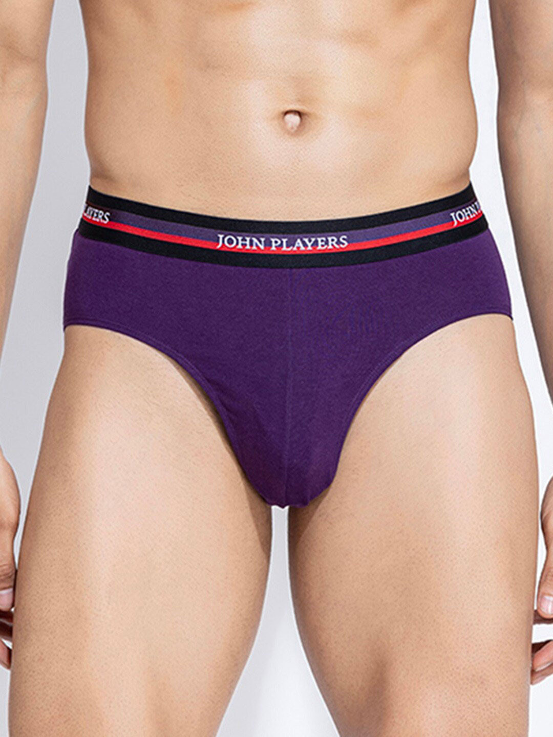 

John Players Contoured Pouch Cotton Basic Briefs JBF035M15S, Purple