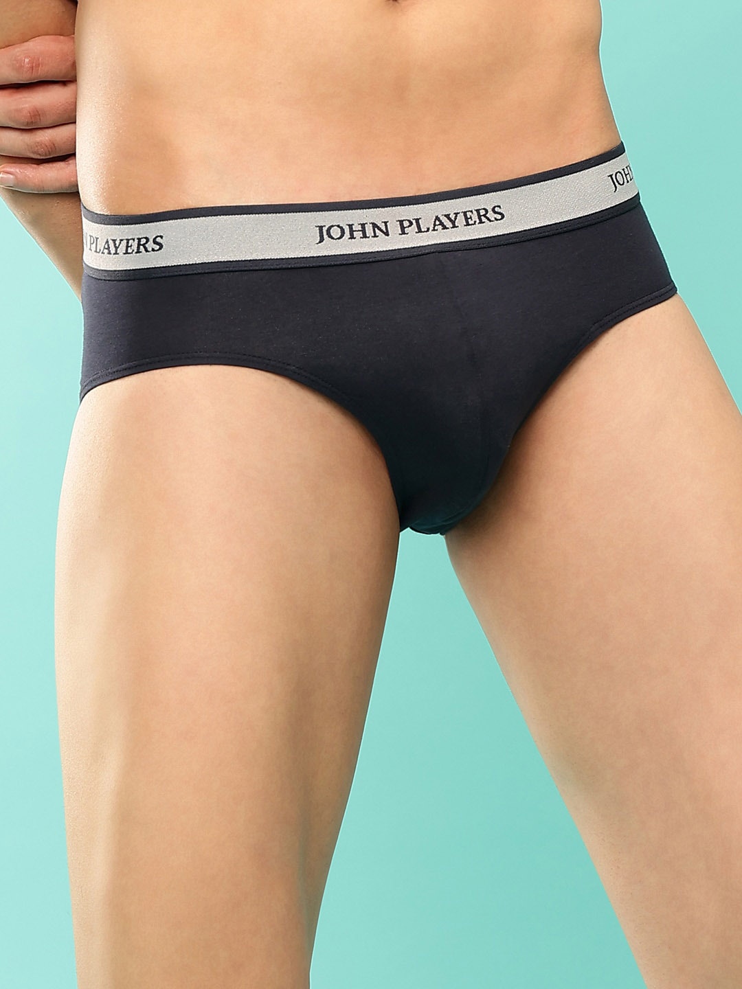 

John Players Men Mid Rise Basic Brief JBF039M05S, Grey